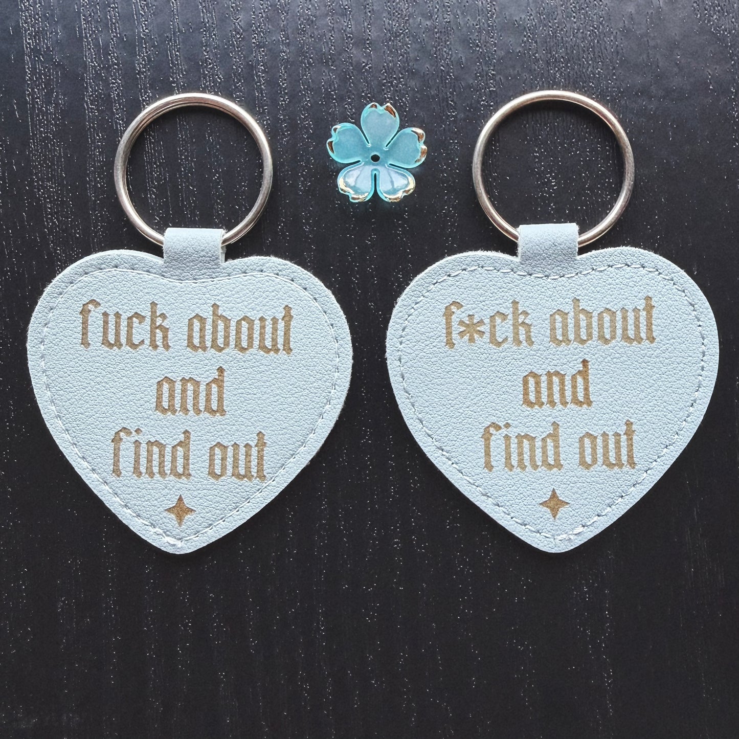Fuck About Heart Keyring