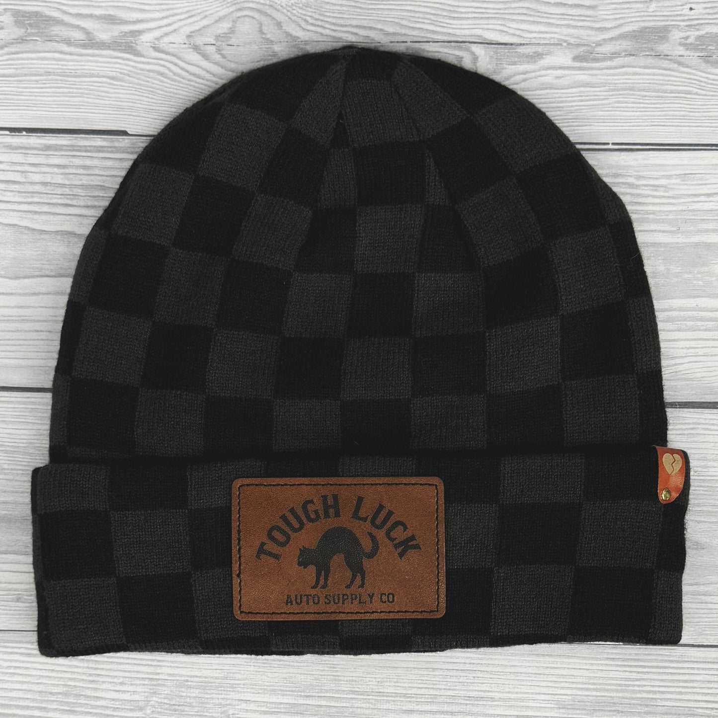 Checkered Beanie Hat