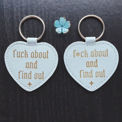 Fuck About Heart Keyring
