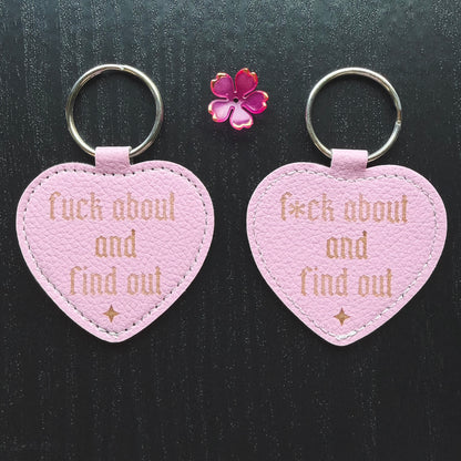 Fuck About Heart Keyring