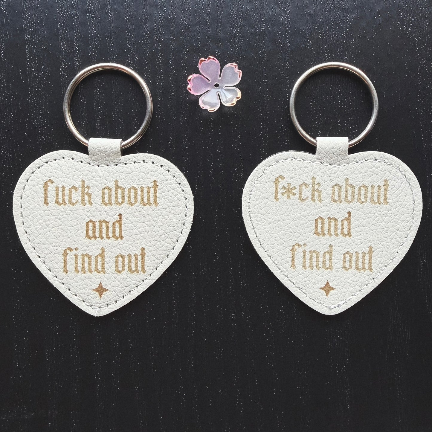 Fuck About Heart Keyring