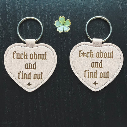 Fuck About Heart Keyring